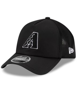 Men's Black Arizona Diamondbacks 2026 Batting Practice Apex 9FORTY Adjustable Trucker Hat