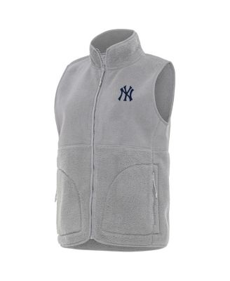Women's Gray New York Yankees Nostalgic Full-Zip Vest