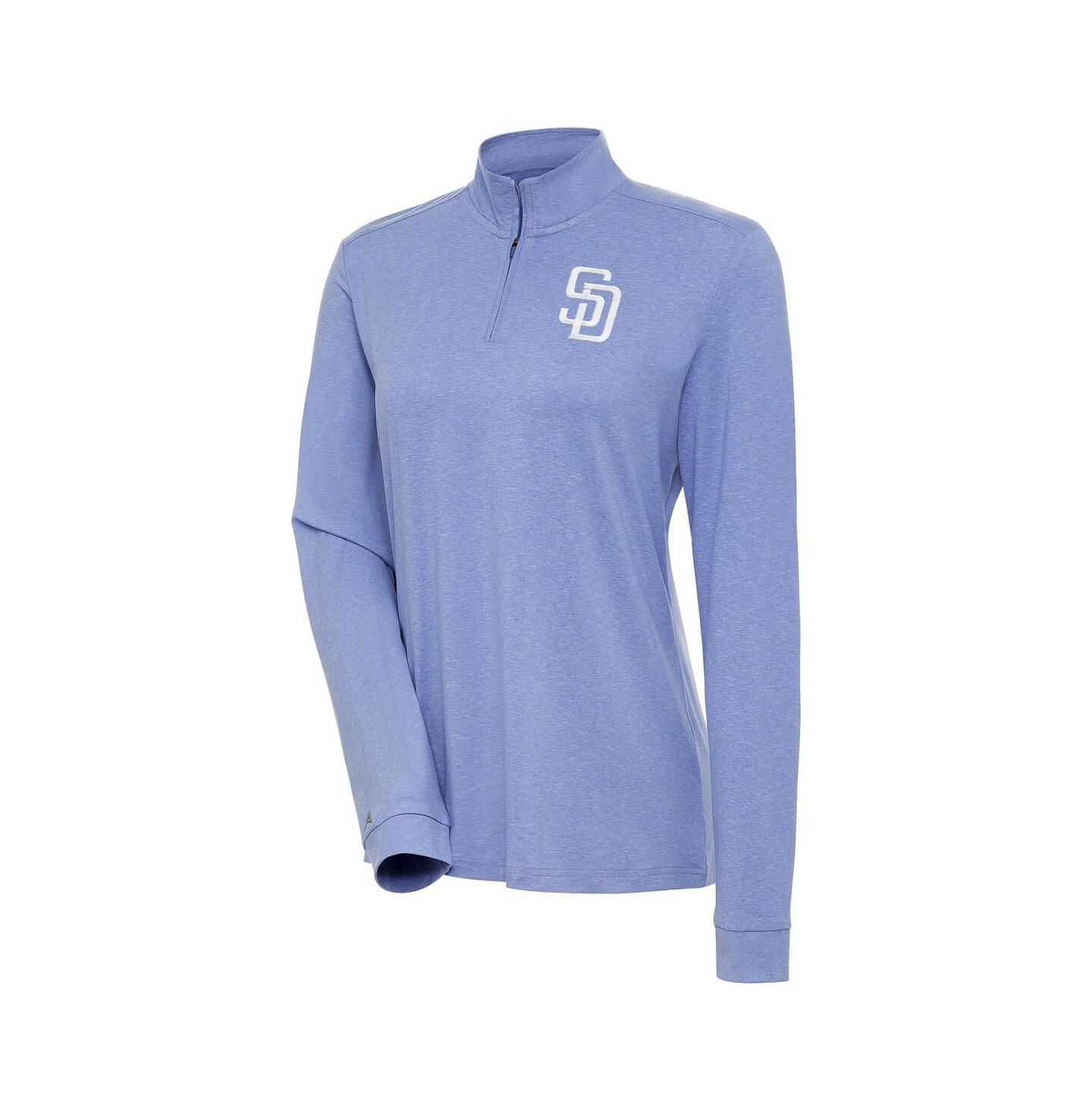 Женский свитер Antigua Lavender San Diego Padres Mentor Quarter-Zip Pullover Top — фото 1