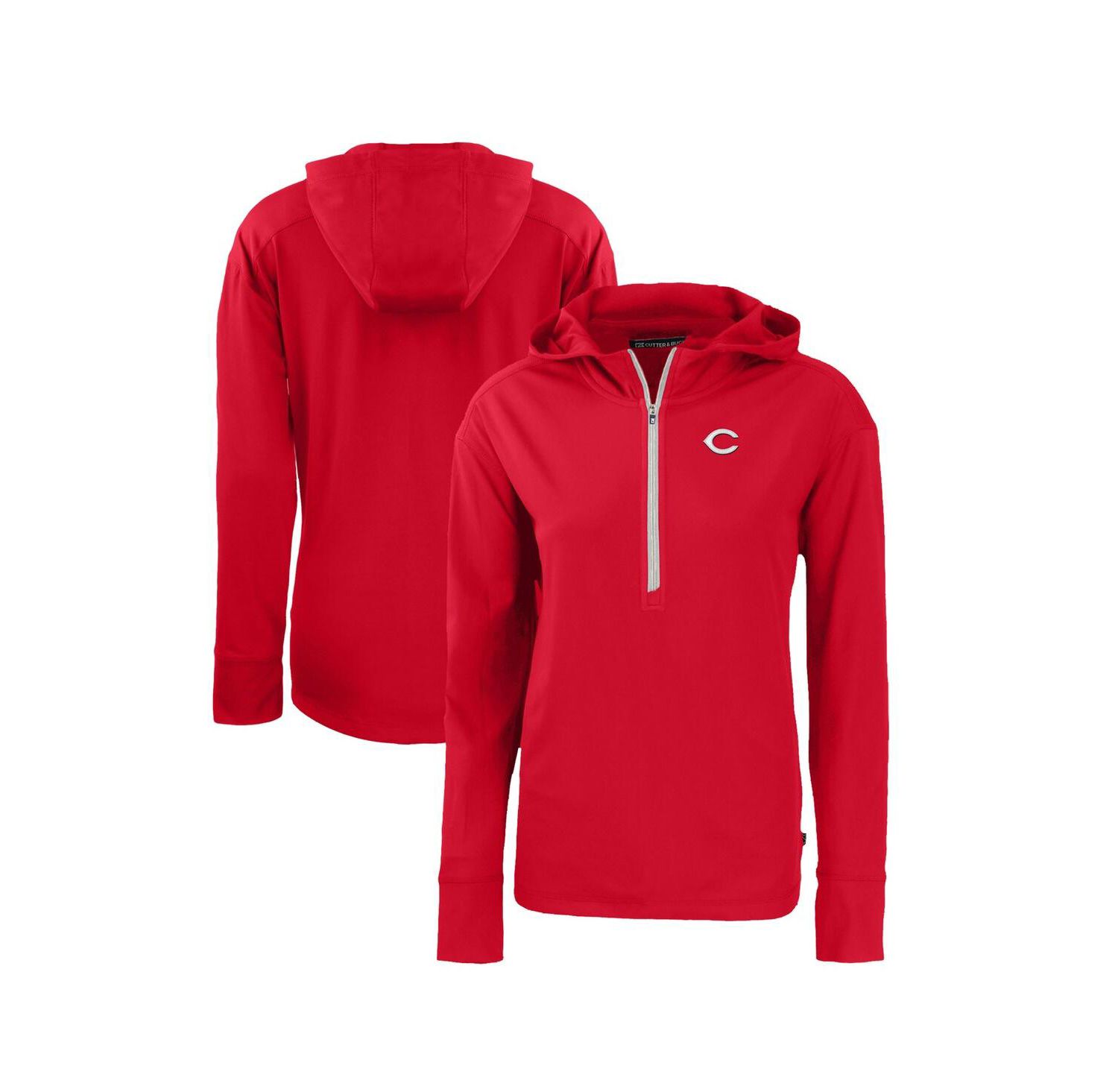 Women's Red Cincinnati Reds Daybreak Eco Half-Zip Hoodie