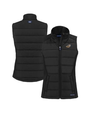 Women's Black Akron RubberDucks Evoke Hybrid PrimaLoft Eco Softshell Full-Zip Vest