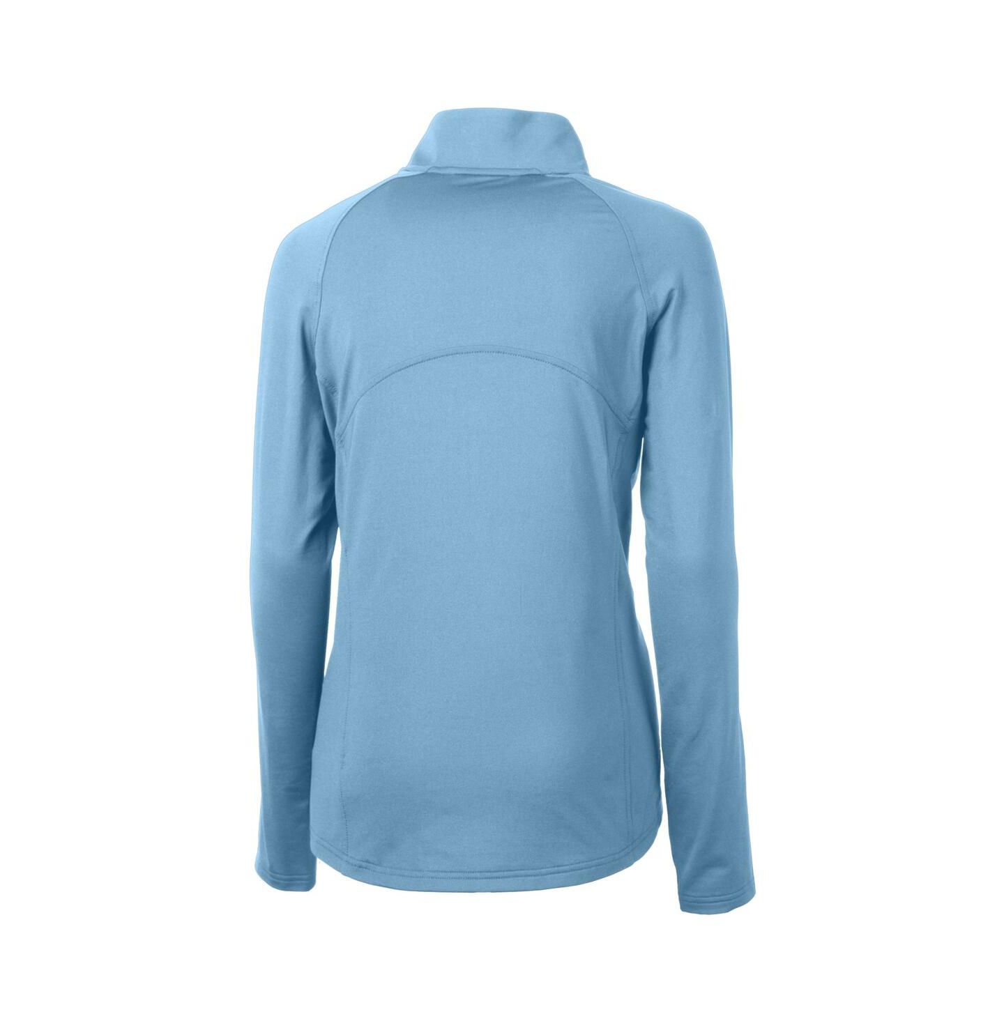 Женские свитеры Cutter & Buck Carolina Blue North Carolina Tar Heels Alumni Adapt Eco Knit Stretch Half-Zip Pullover Top — фото 2