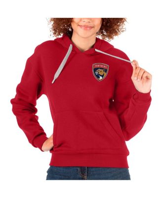 Women's Red Florida Panthers Primary Logo Victory Pullover Hoodie