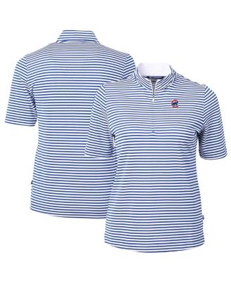 Women's Blue Chicago Cubs Virtue Eco Pique Stripe Top