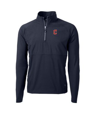 Men's Navy Cleveland Guardians Adapt Eco Knit Hybrid Quarter-Zip Pullover Jacket