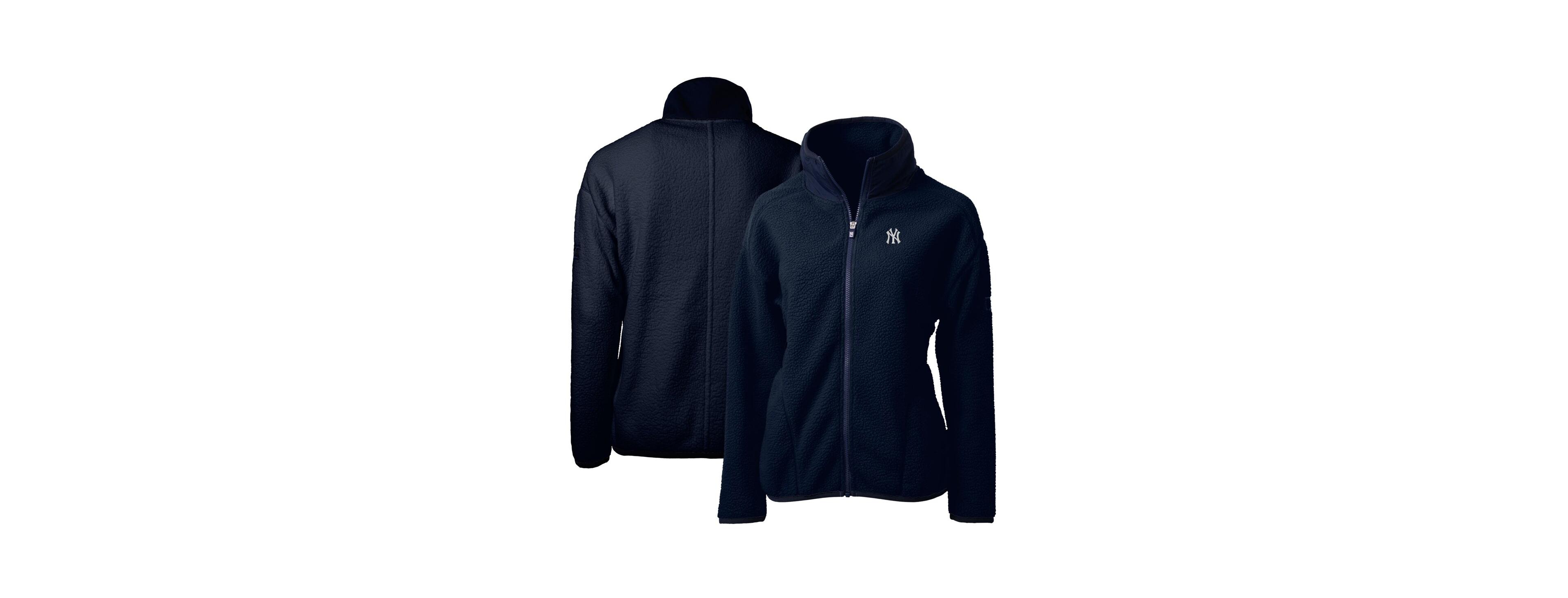 Cutter & Buck Women's Navy New York Yankees Cascade Eco Sherpa Fleece Full-Zip Jacket