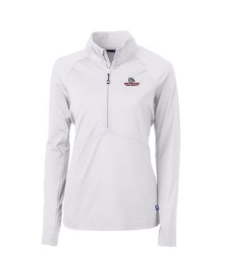 Women's White Gonzaga Bulldogs Adapt Eco Knit Half-Zip Pullover Jacket