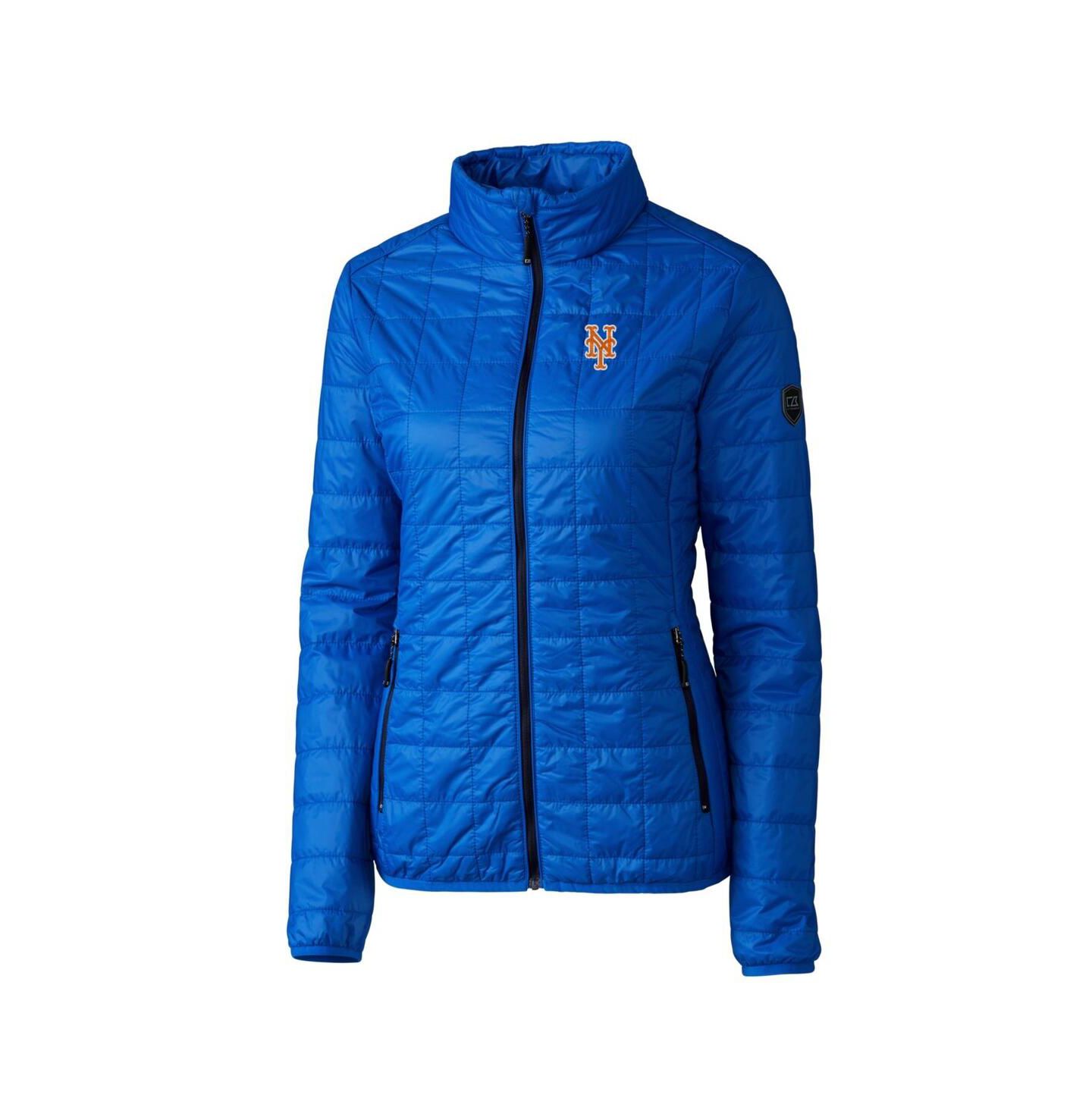 Женская куртка Cutter & Buck Royal New York Mets Rainier PrimaLoft Eco Full-Zip Puffer — фото 3