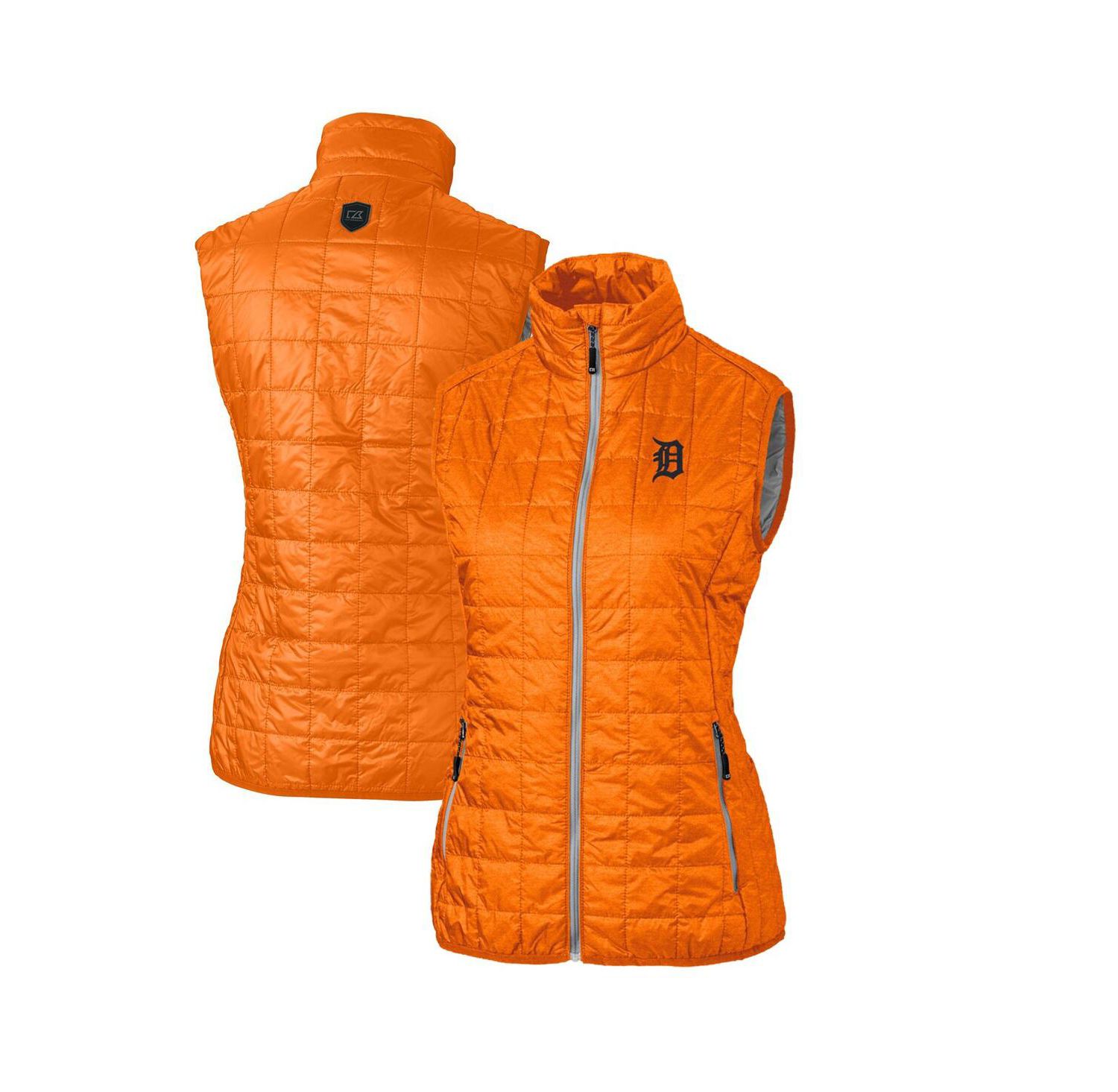 Women's Orange Detroit Tigers Rainier PrimaLoft Eco Full-Zip Puffer Vest