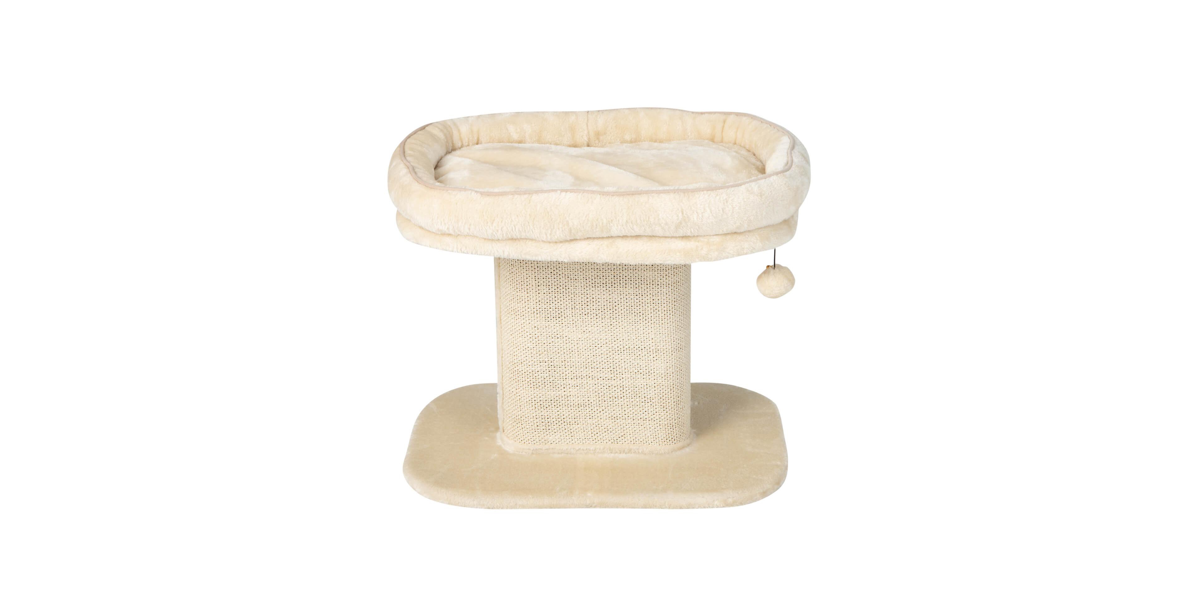 Cozito Cat Tower Modern with Plush Perch and Sisal Scratch Plate