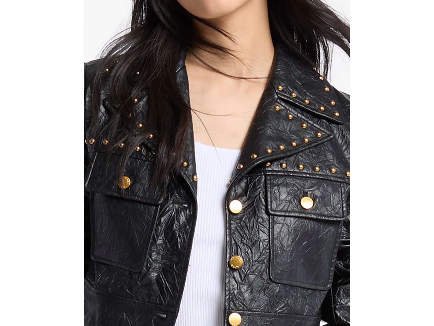 Женская юбка Michael Kors High-Low Mid-Rise, цвет: Чёрный — фото 2