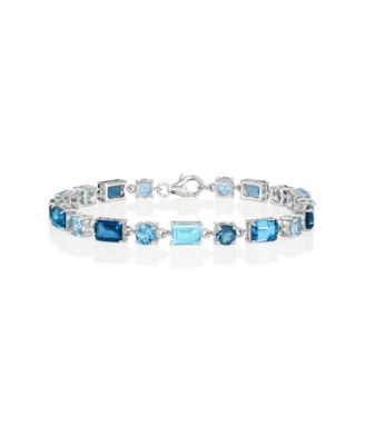 Multi-Stone Bracelet in Sterling Silver