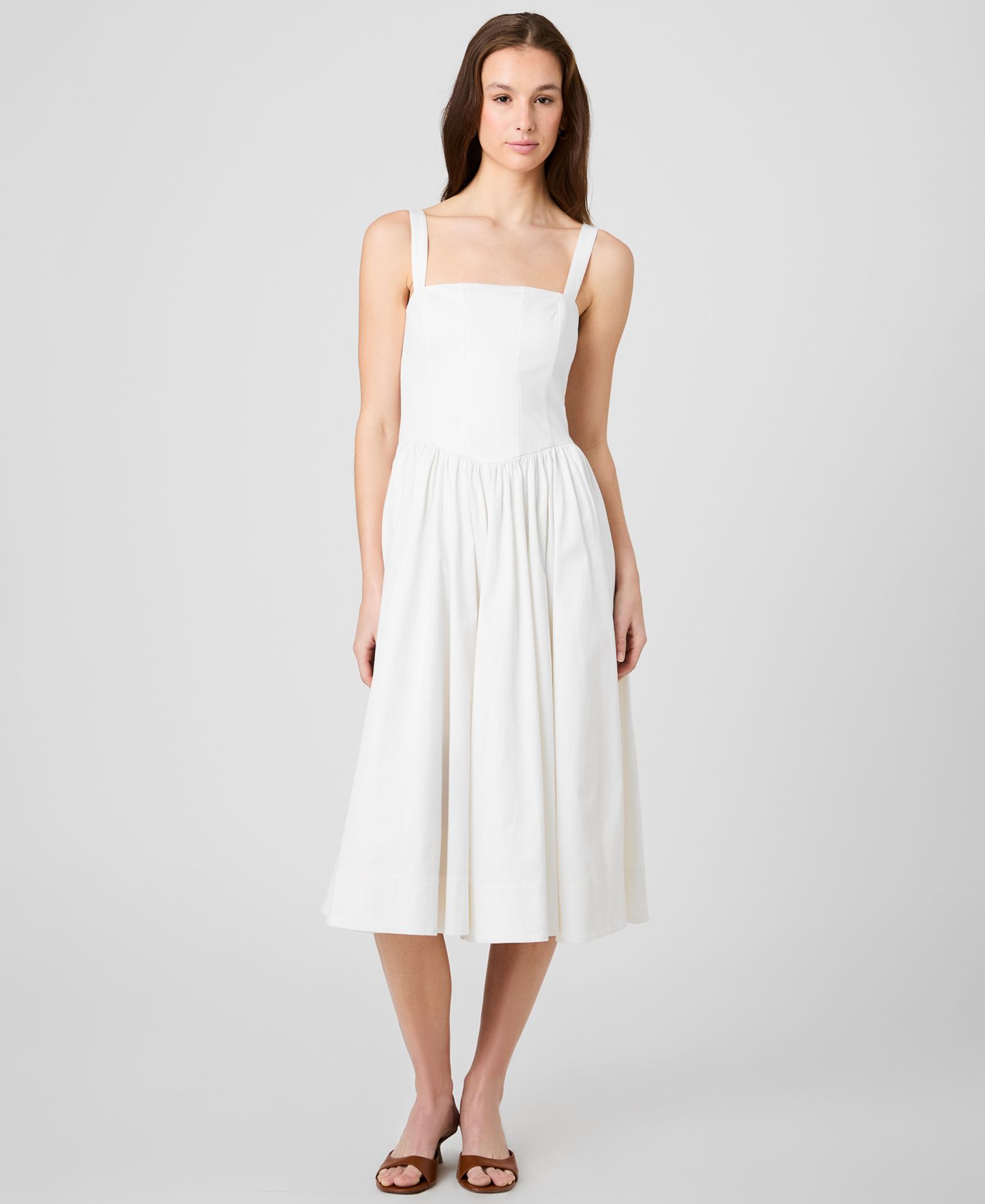 Women's Fitted Bodice Midi Dress