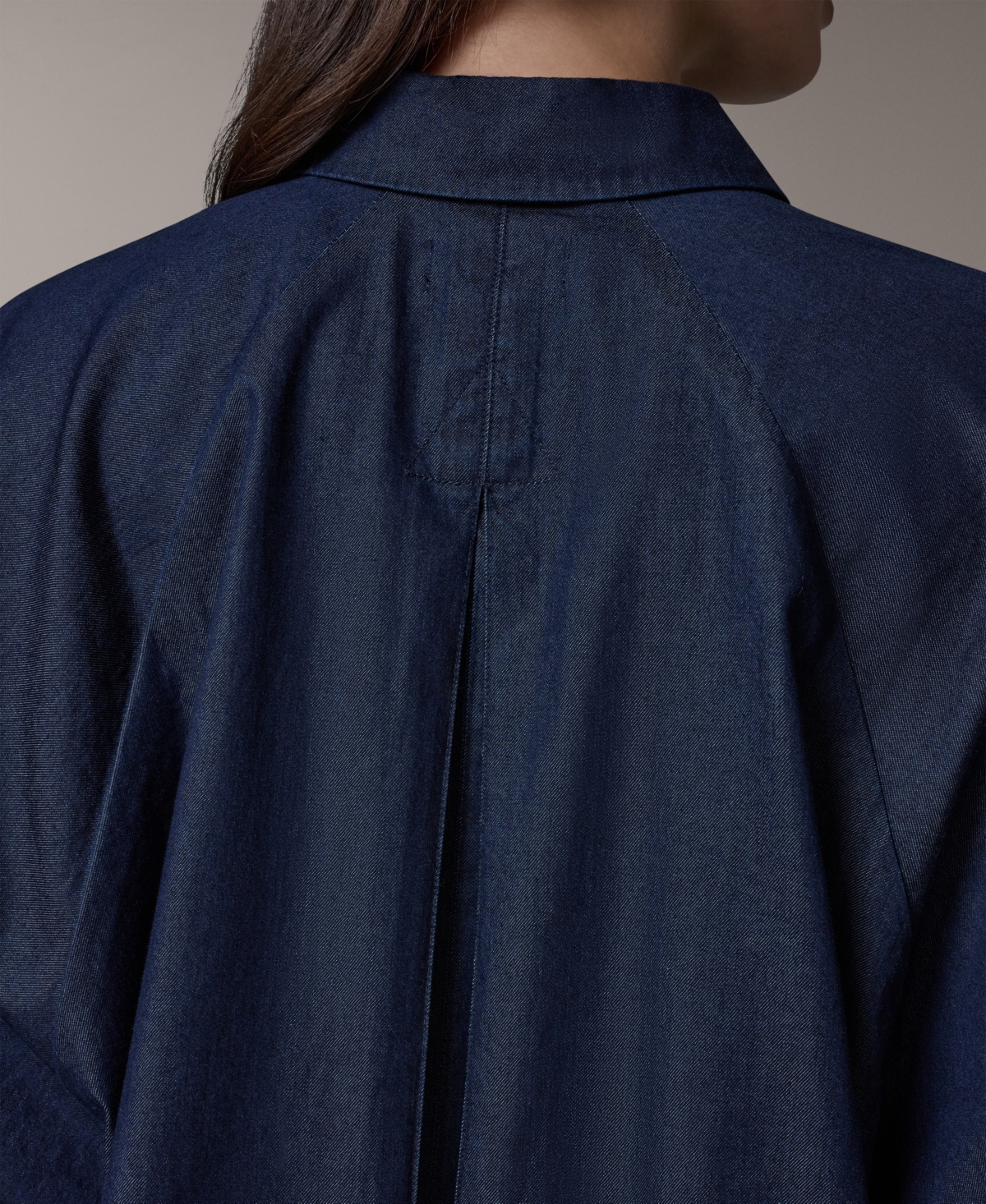 Donna Karan Weekend Women's Bali Dolman Denim Button-Down Cotton Shirt