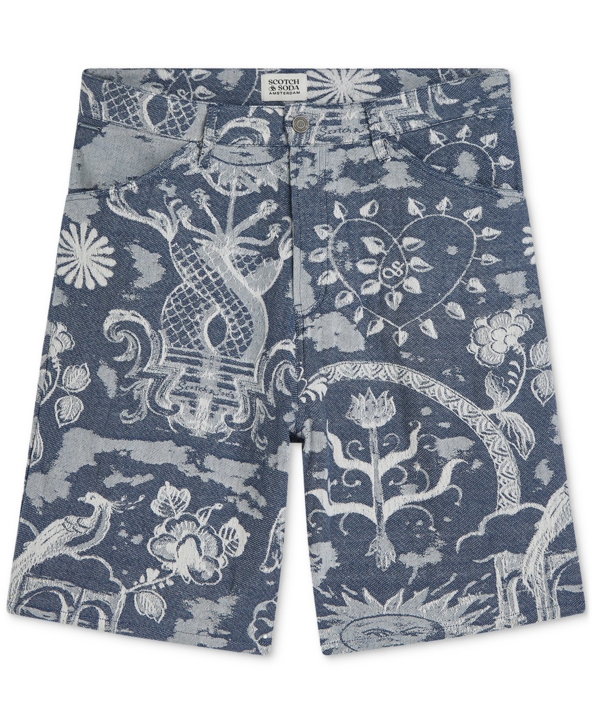 Scotch & Soda Men's Delfts Blauw Jacquard Shorts