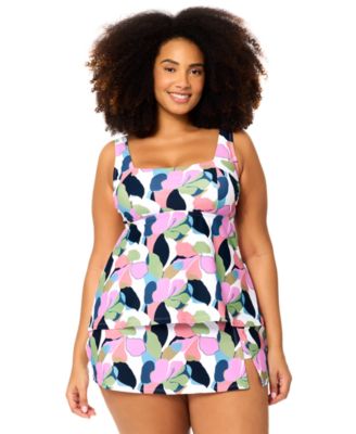 Plus Size Straya Square Neck Tankini Top