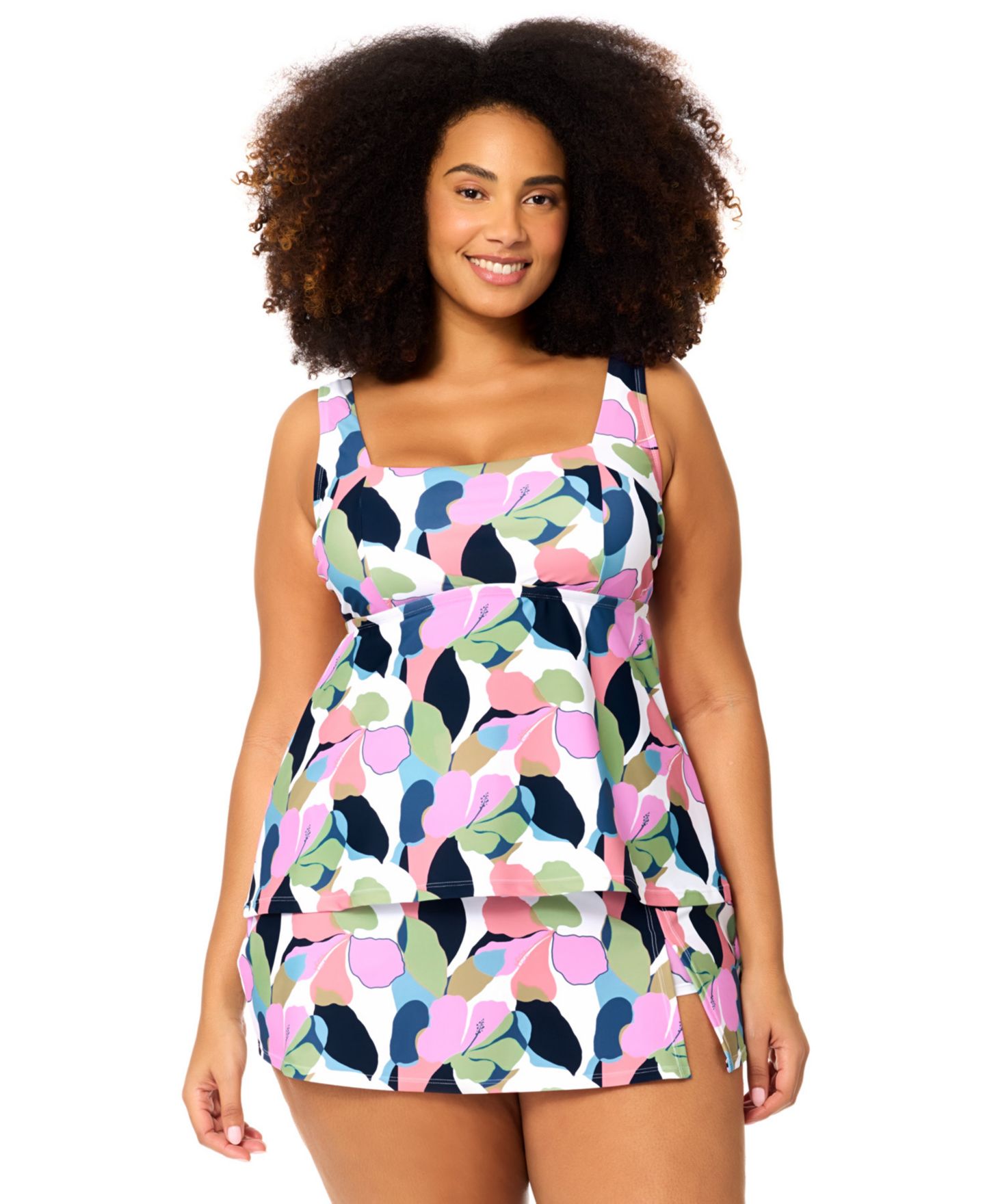 Верх бикини Tankini — Raisins Curve, цвет: Белый разноцветный — фото 1