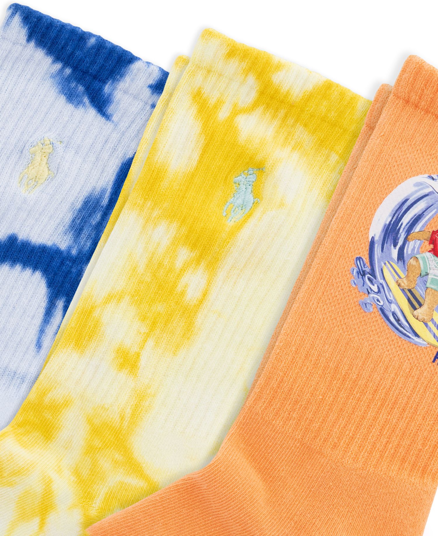 Boys' and Girls' 4-11 Surfing Bear Active Socks, 3- Pack