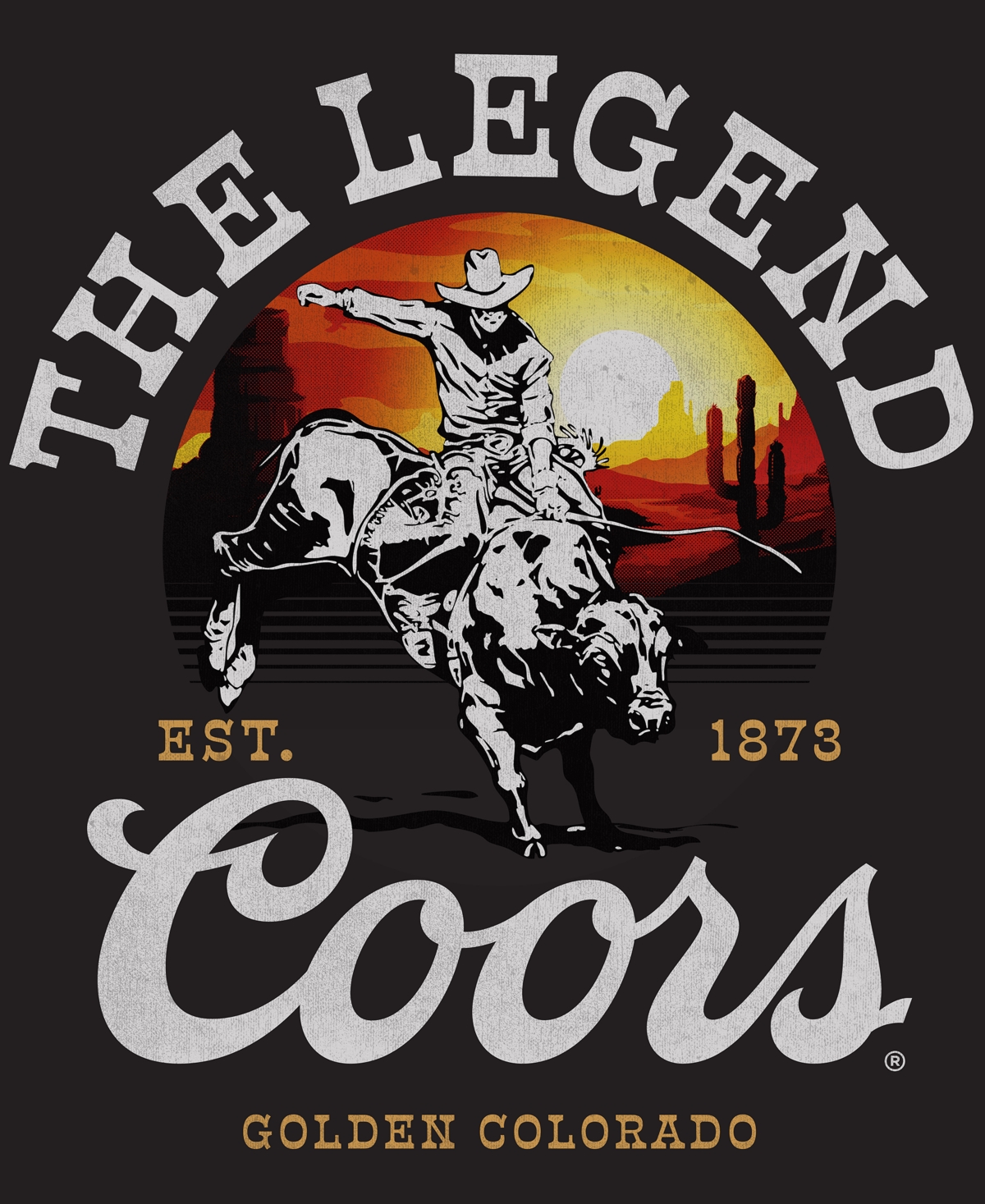 Hybrid Apparel Men's Coors Rodeo Legend Graphic T-Shirt