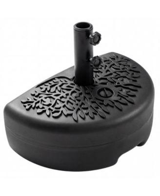 55 LBS Half Round Patio Umbrella Base  for Deck Lawn Poolside