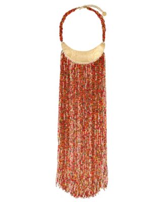 Maasai Long Beaded Statement Necklace &acirc;€“ Handmade African Jewelry