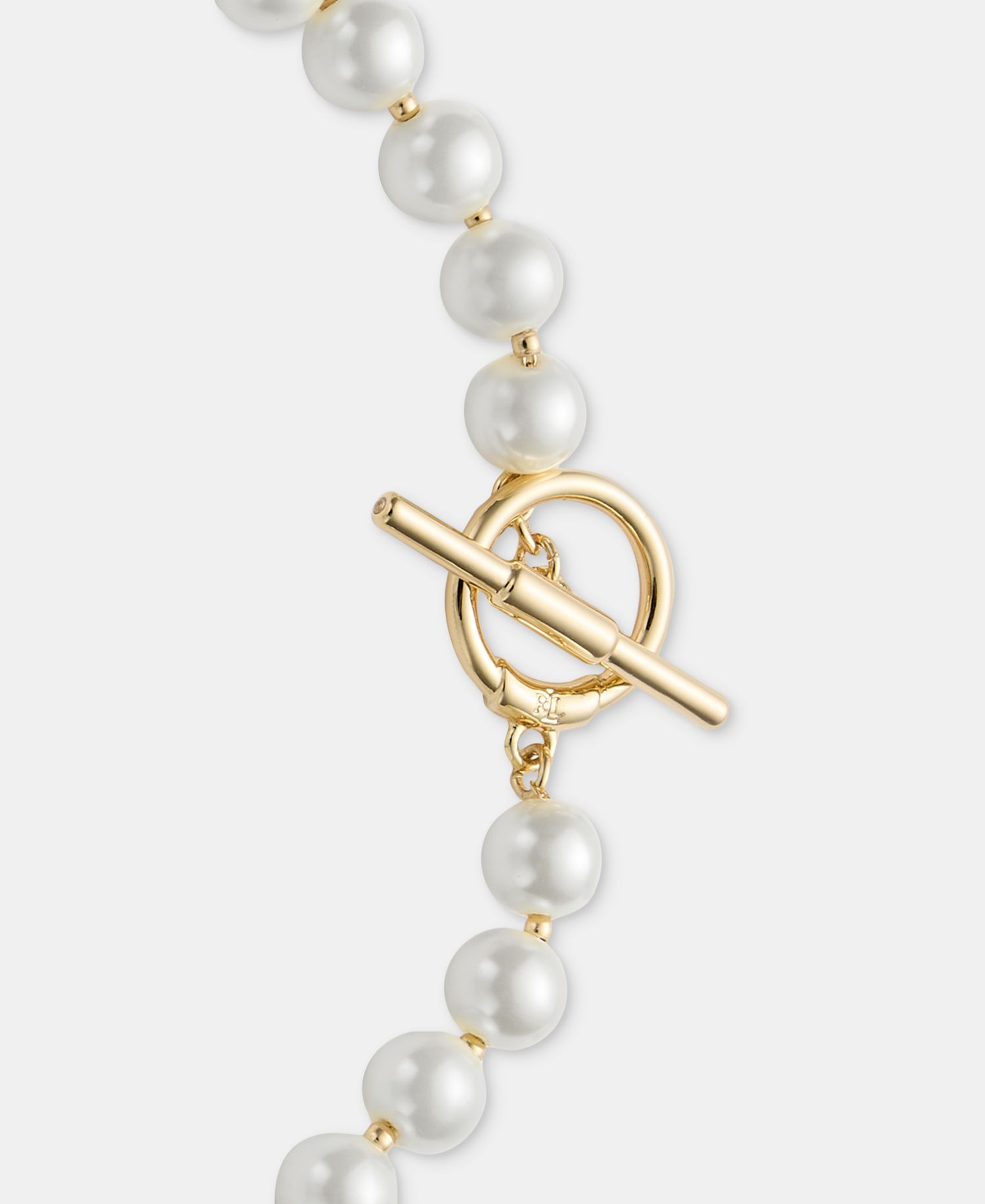 Imitation Pearl Logo 16" Collar Necklace