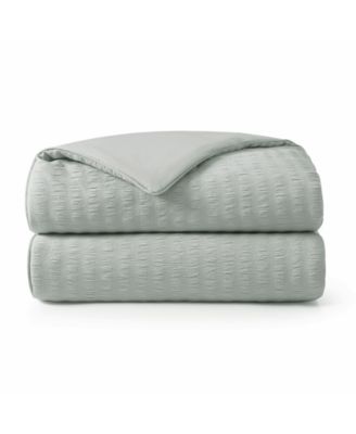 Seersucker Cooling Reversible Blanket, King