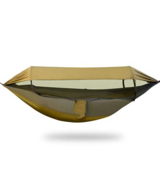 3 in 1 ultralight hammock with mosquito net and sun shelter, 200 kg load capacity perfect for camping and hiking.