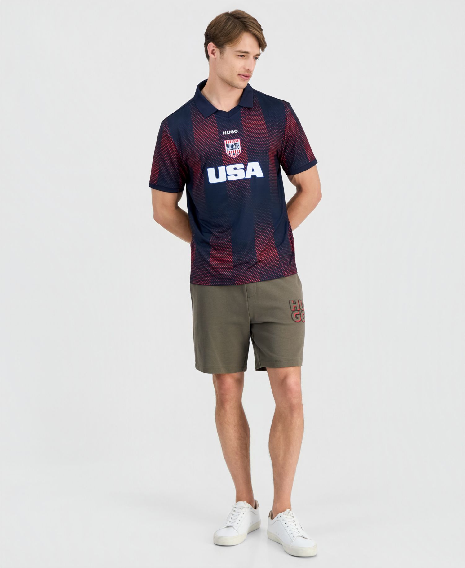 Men's Relaxed-Fit Football Polo Jersey Shirt