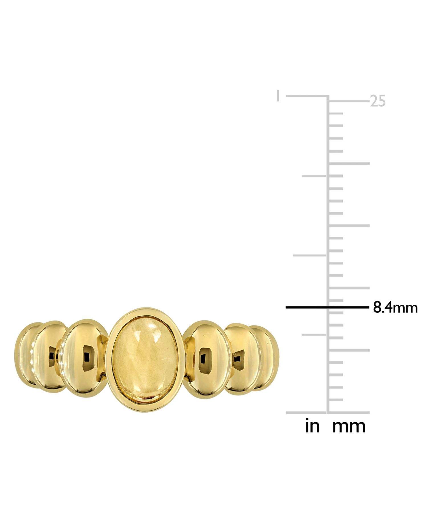 Citrine (3/4 ct. t.w.) Ring in 18k Gold Flash Plated Sterling Silver