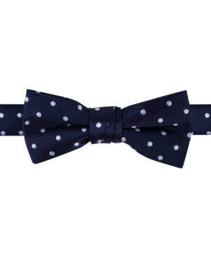 TOMMY HILFIGER BIG BOYS PRE-TIED ALL-OVER DOT BOW TIE