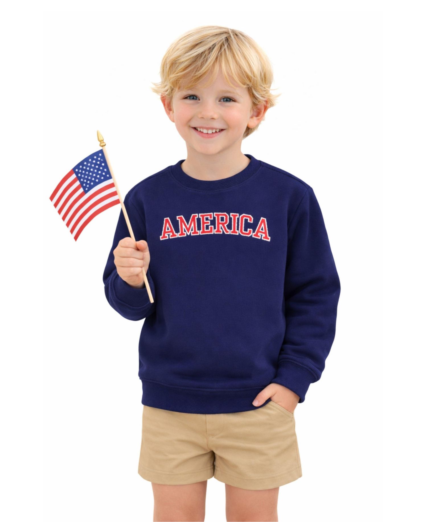 Kids Bits and Bows Little/Big Unisex America Sweatshirt