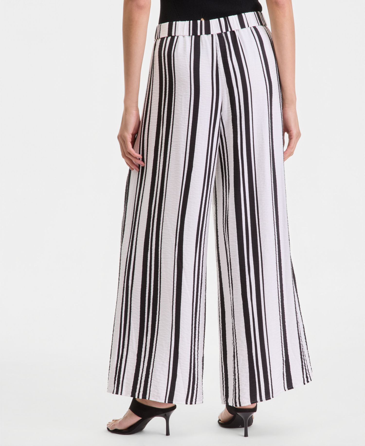Women's Stripe Wide-Leg Pull-On Pants