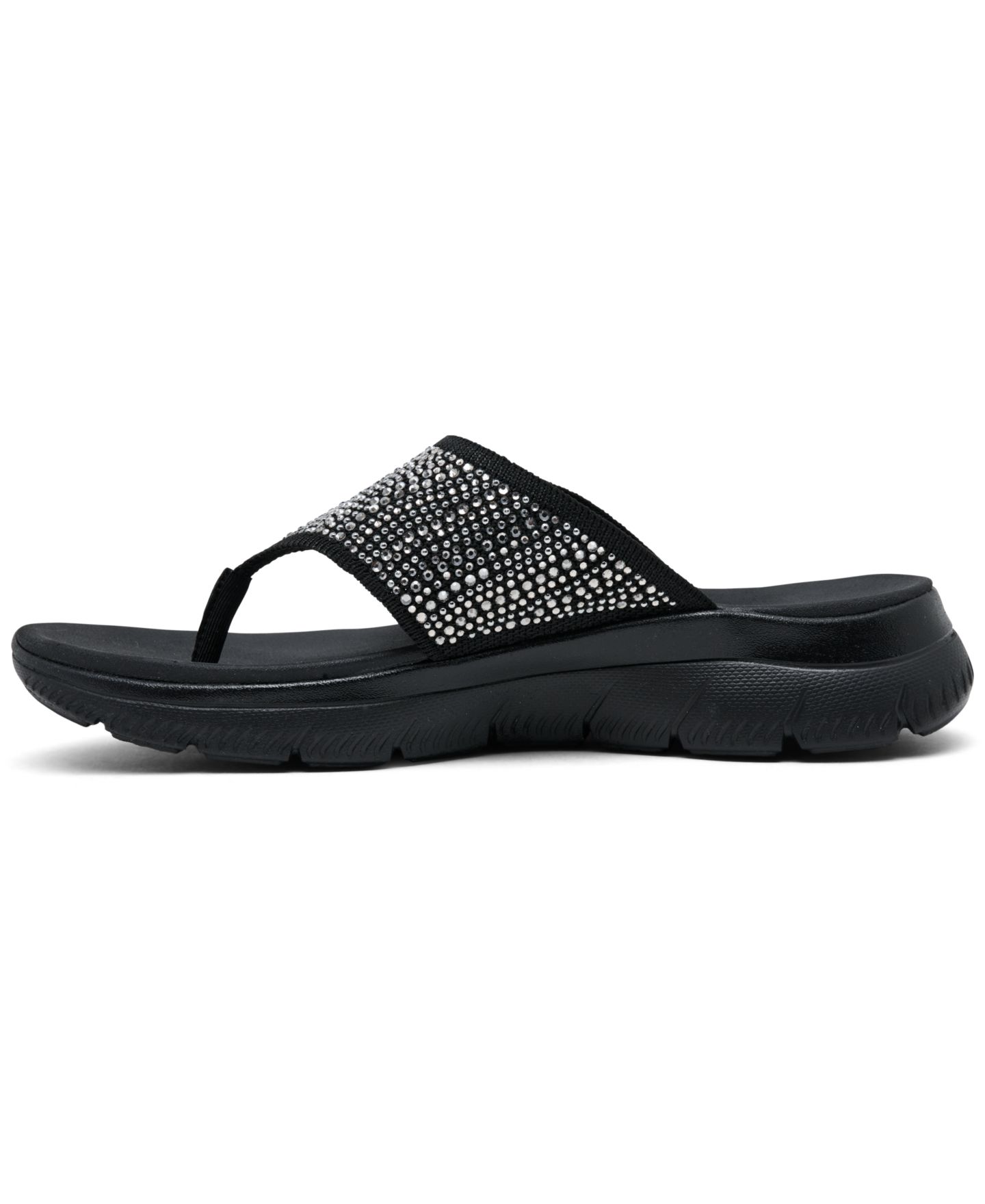 Женские сандалии Skechers Summits Sandal - Unmatched Glow Flip-Flop, цвет: Чёрный — фото 3