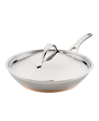 Nouvelle Copper Stainless Steel 12" French Skillet & Lid
