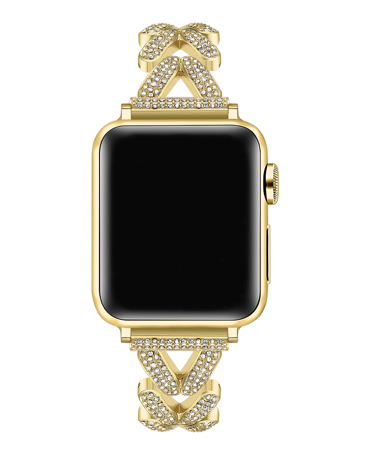 Ремешок для часов Posh Tech Valentina Stainless Steel and Rhinestone Band for Apple Watch, цвет: Золотой — фото 4
