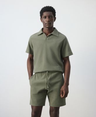 Men's Regular-Fit Textured Polo Shirt
