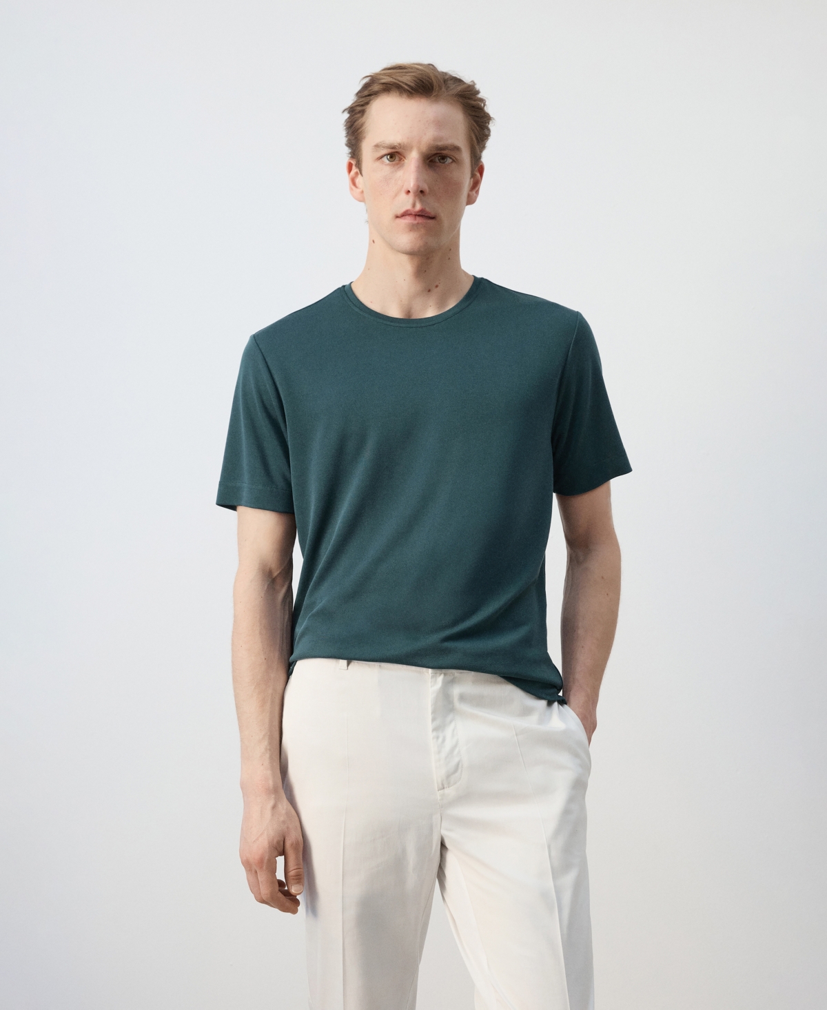 Mango Men's Slim-Fit Short-Sleeved T-Shirt
