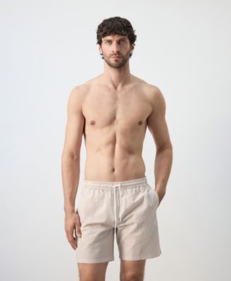 Men's Seersucker Swimming Trunks