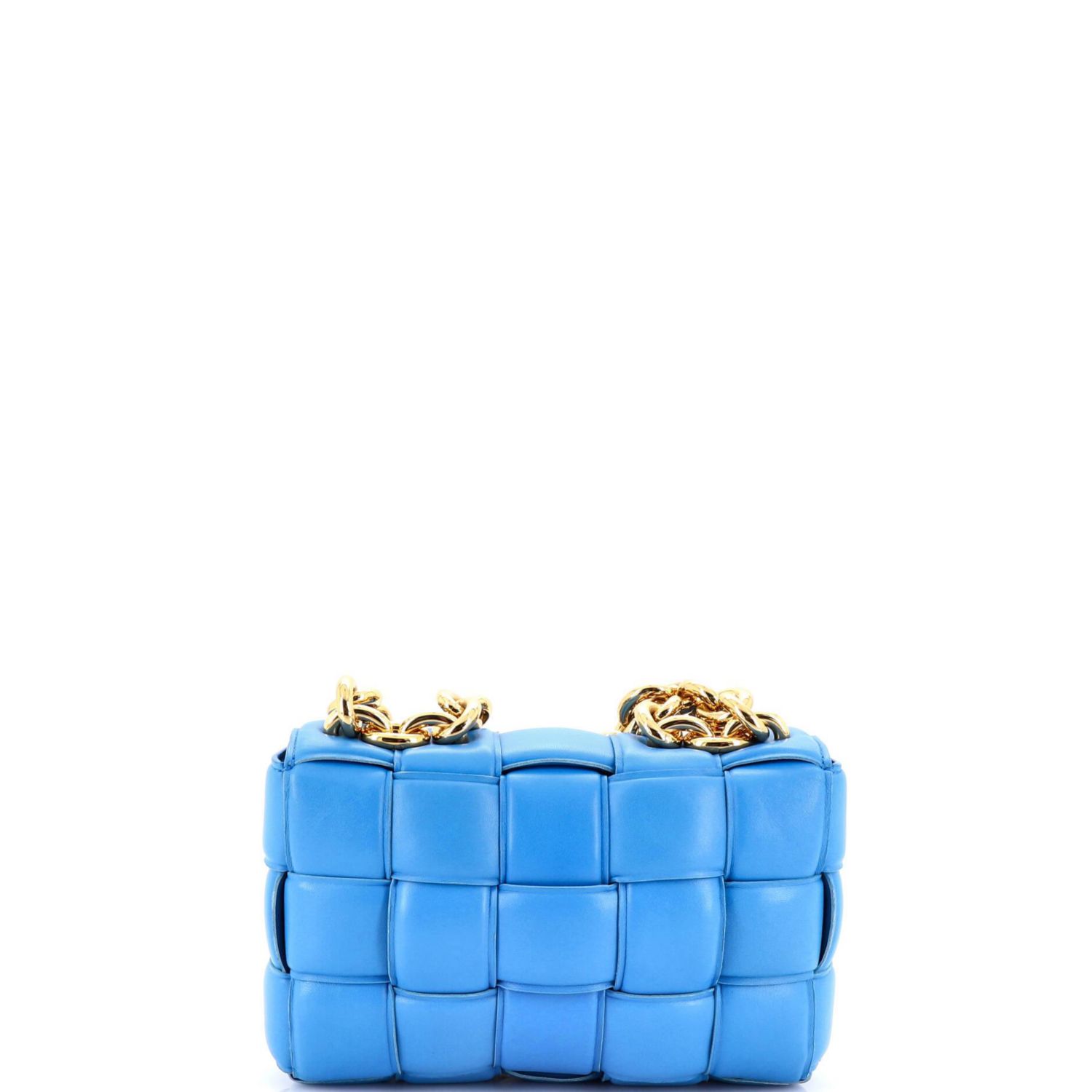 Cassette Chain Crossbody Bag Padded Maxi Intrecciato Leather