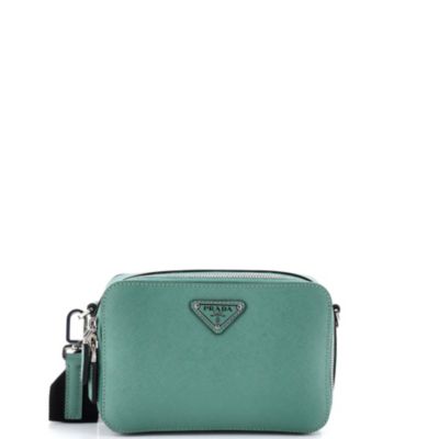 Mini Brique Camera Crossbody Bag Saffiano Leather