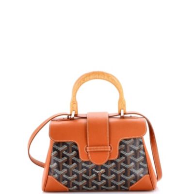 Mini Saigon Top Handle Bag Coated Canvas with Leather