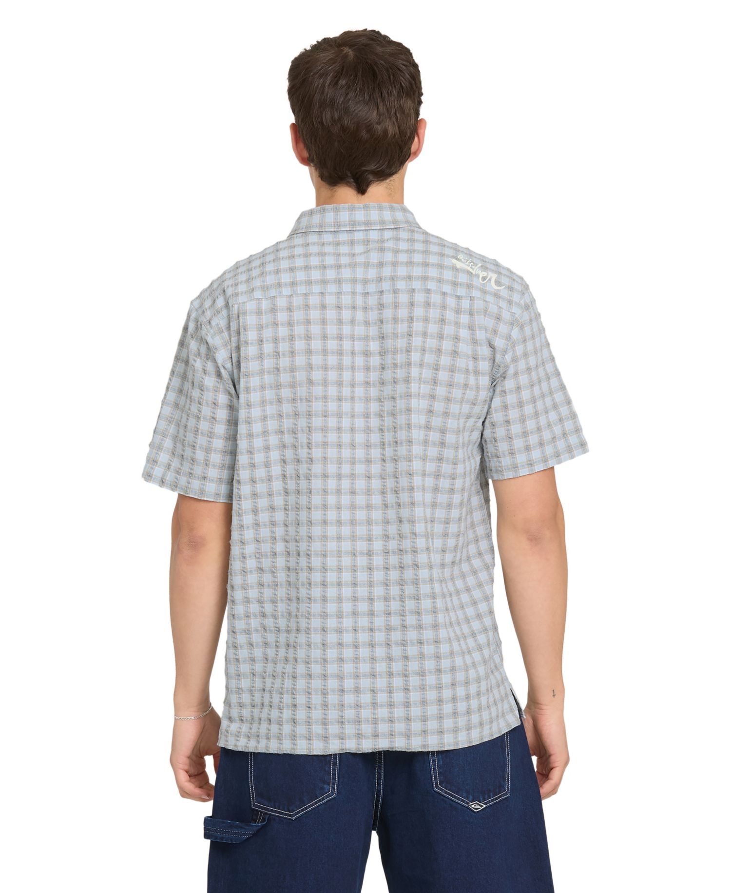 Men's Short-Sleeve Plaid Shirt