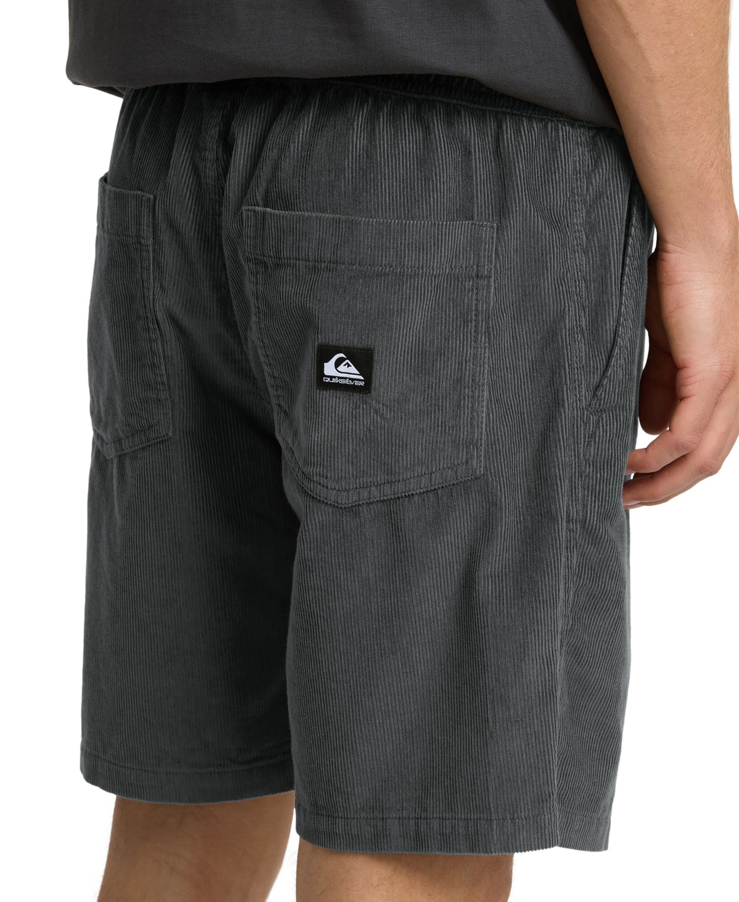 Мужские шорты Quiksilver Taxer Cord Shorts, 7" Inseam, цвет: Железный — фото 4