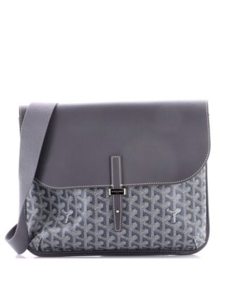 Coursier Messenger Bag Coated Canvas and Leather