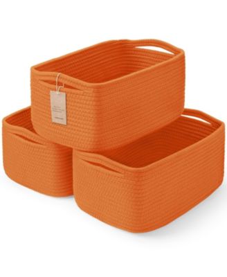 3Piece Woven Rope Storage Baskets with Handles Gift Basket