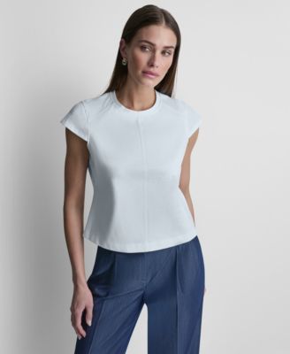 Women's City Ponte Cap-Sleeve Knit Top