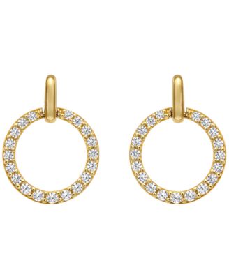 Diamond Circle Earrings (1/6 ct. t.w.) in 10k Yellow Gold