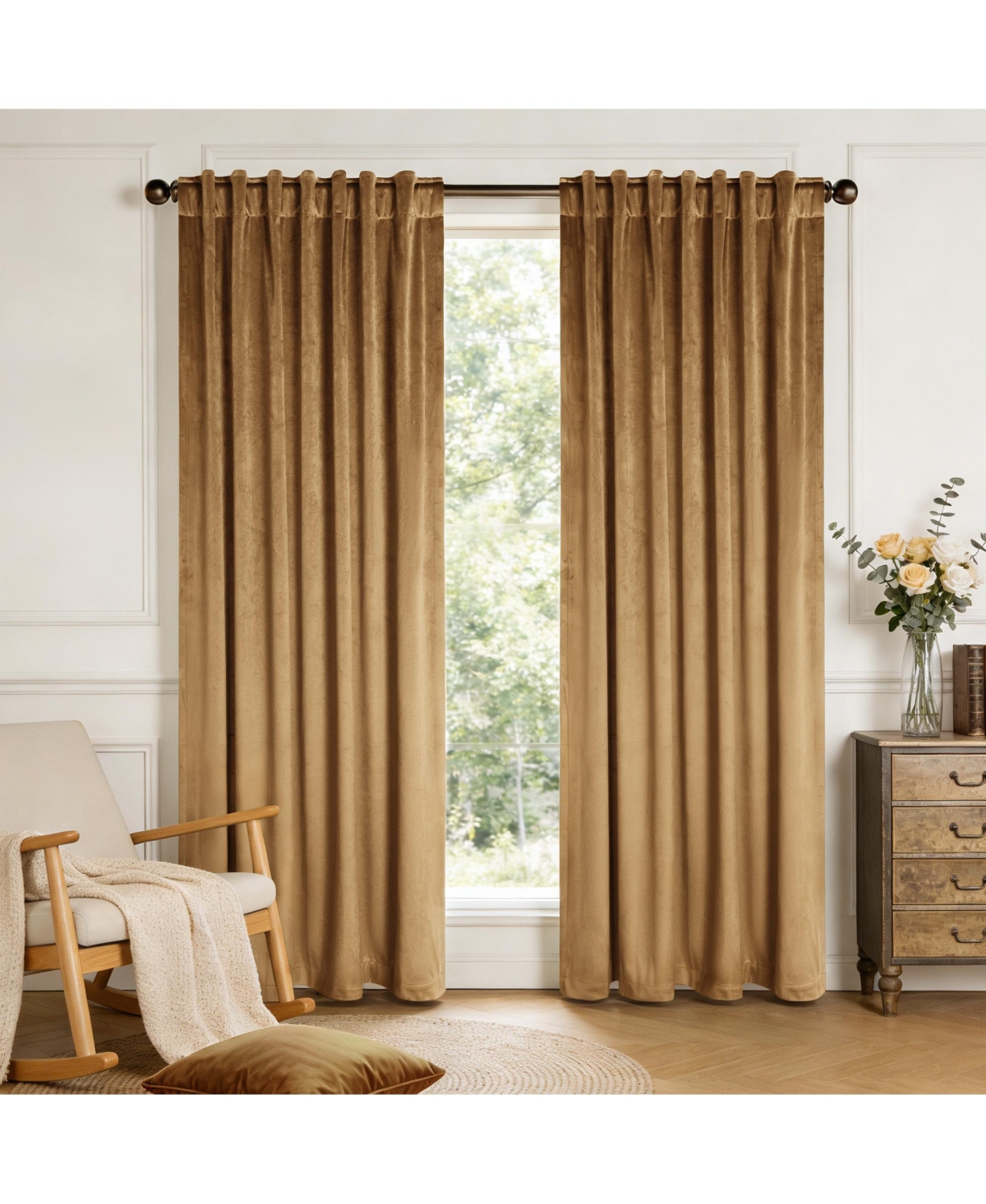 Velvet Room Darkening Back Tab Pair