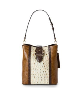Celina Small Leather Bucket Handbag